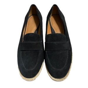 Caslon Tristian Suede Espadrille Loafers Slip On Flats Black Size 8.5 Shoes